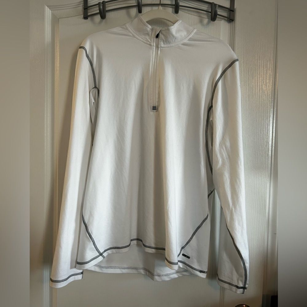 C9 by Champion Duo Dry 1/2 Zip white Pullover‎ EUC running